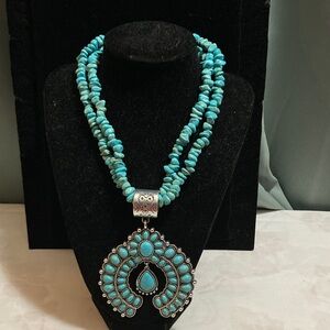 Bohemian Turquoise Blue Color Necklace
